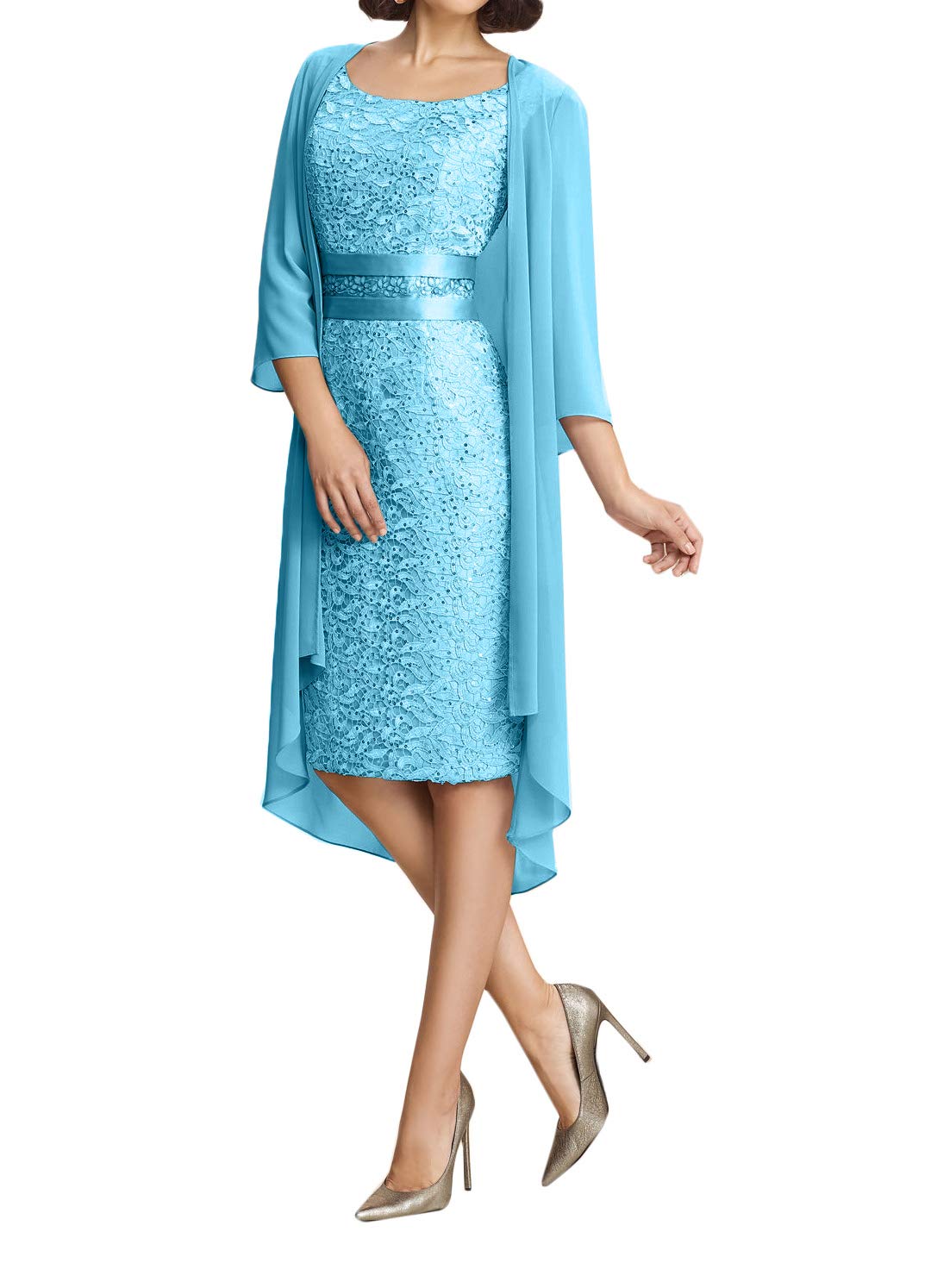 Festliche Kleider Für Damen FUPODD Brautmutterkleid 2-teilig