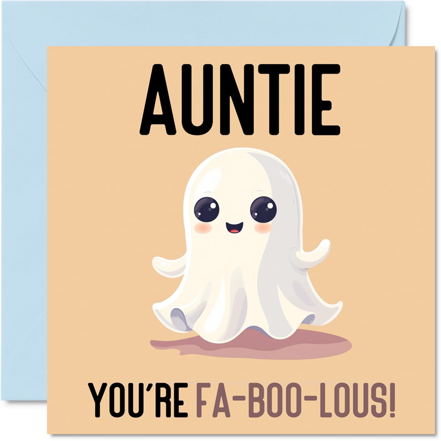 Birthday Cards for Auntie - Fa-Boo-Lous - Funny Happy Birthday Card for Aunty from Nephew Niece, Aunt Gifts, 145mm Joke Greeting Cards Women Her