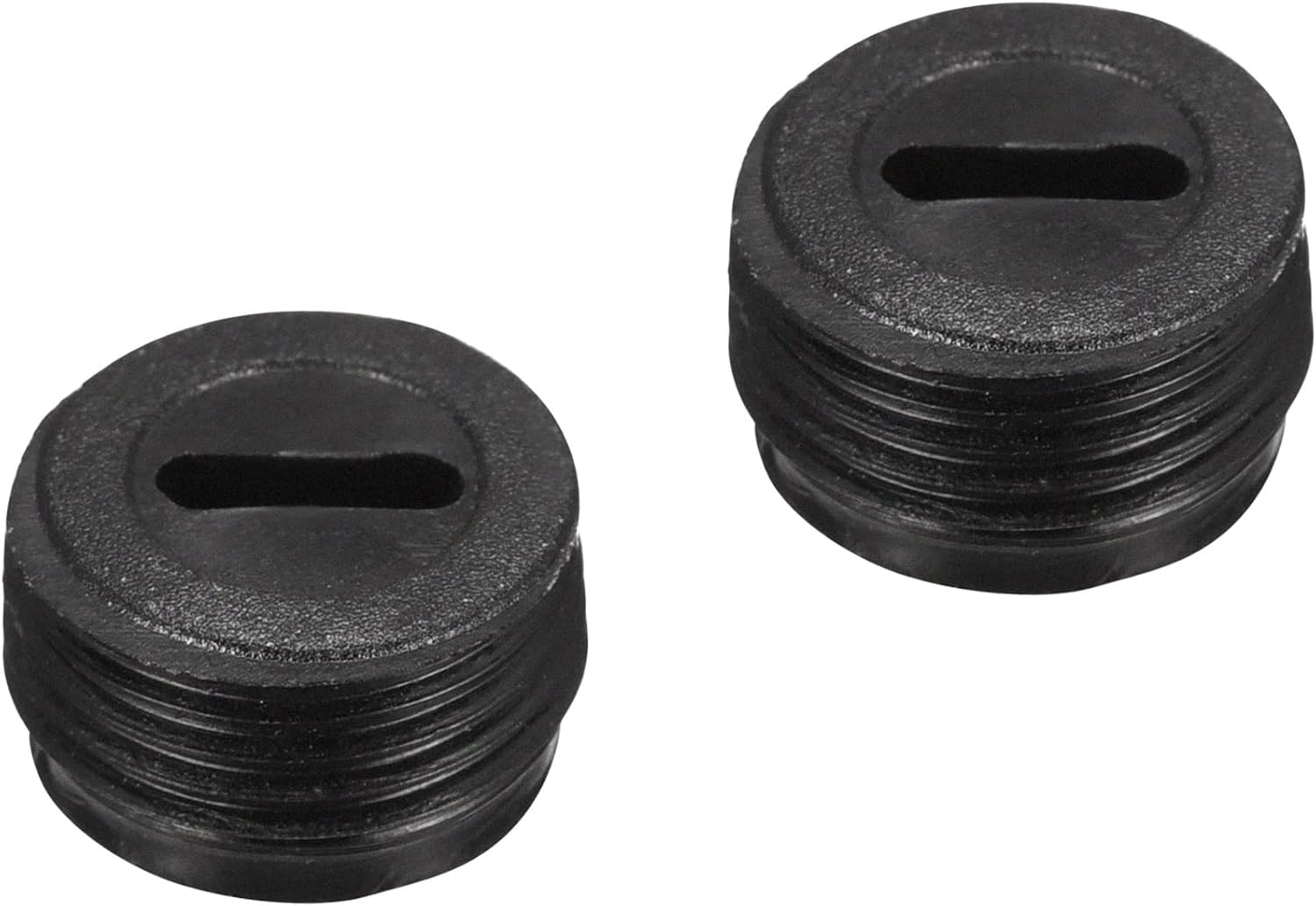 MECCANIXITY Carbon Brush Holder Cap Motor Electric Brush Plastic Cover Thread Black 12mm OD 6.7mm Height, Pack of 2