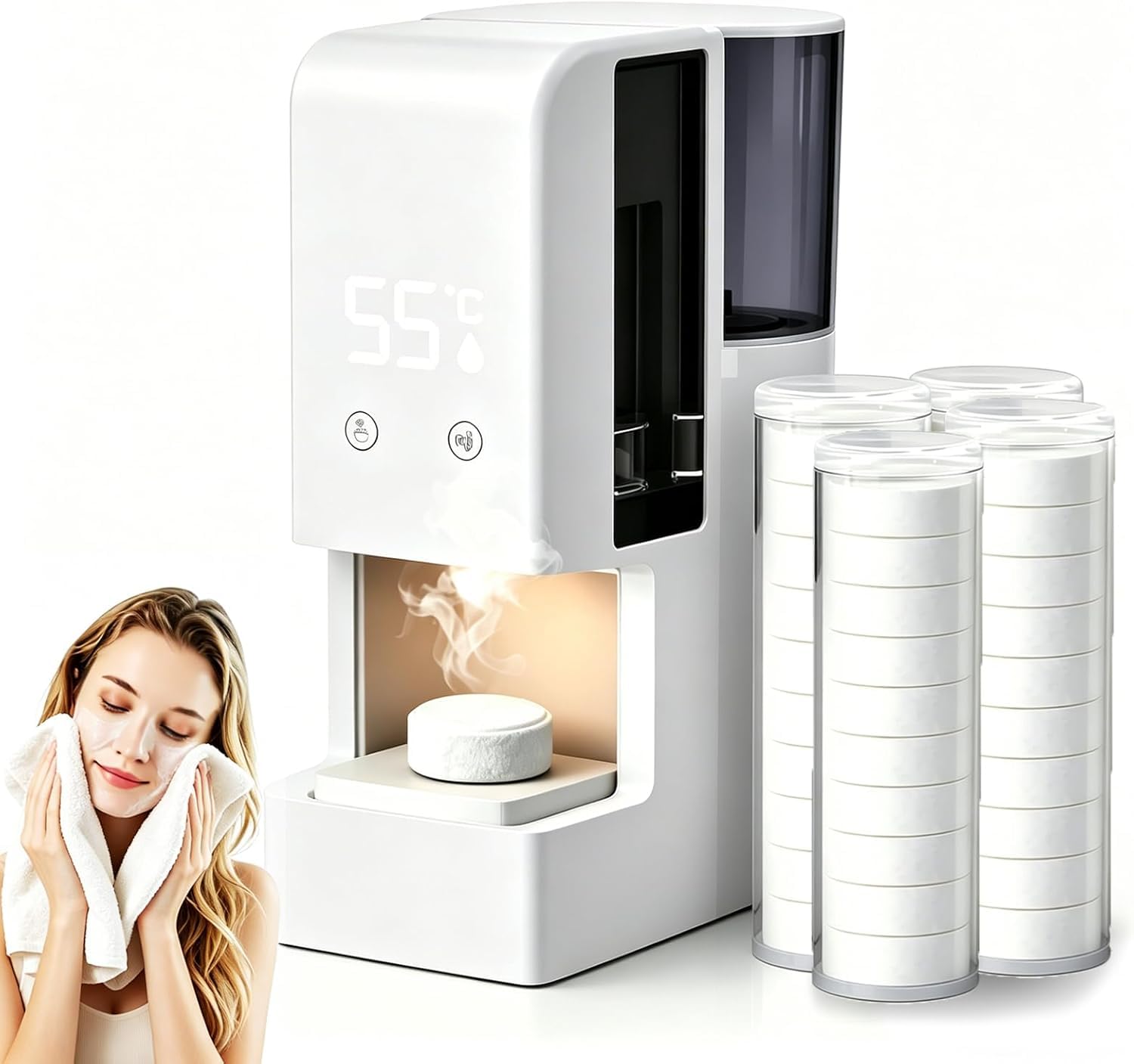 Automatischer Handtuchwärmer, EIN-klick-Start, Aufheizzeit 5 Sekunden, Intelligente Temperaturregelung, Mit 40/80 Handtüchern, Einweg-handtuchwärmer, Für Den Heim-spa-Bereich 80pcs