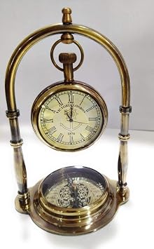 ARTIZANSTORE Antique Brass Compass | Nautical Table Compass with Vintage Decorative Charm | Handcrafted Brass for Desk & Shelf | Ideal Gift for Collectors | 6 Inch