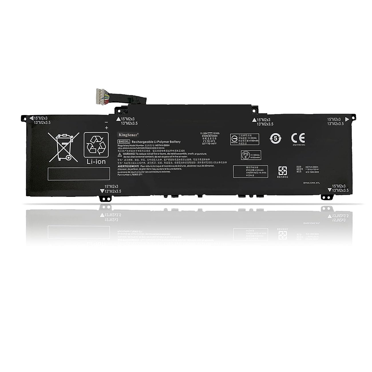 LUSONBAYBN03XL Laptop Battery Replacement for HP Envy 13-AY 13Z-AY 13-BA 13T-BA 13-BD 13T-BD 13M-BD X360 15 2020 15-ED 15M-ED 15T-ED 15-EU 15M-EU 15-EE 15M-EE Series 11.55V/51WH