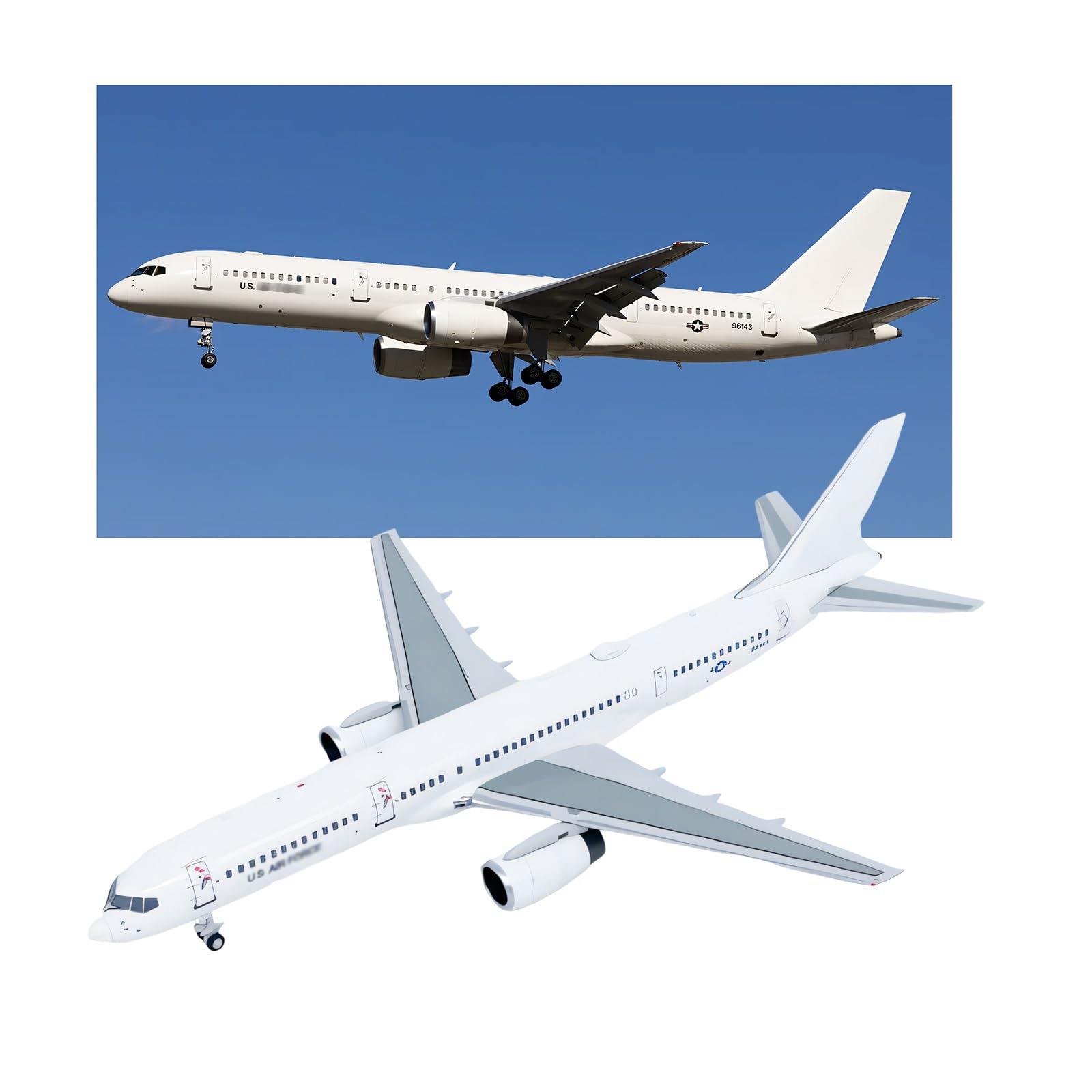 Modello aereo militare C-32B in scala 1:400 99-6143 Replica con display lega pressofusa, regalo collezione for appassionati aviazione, perfetto l'home office studio soggiorno, l'arredamento