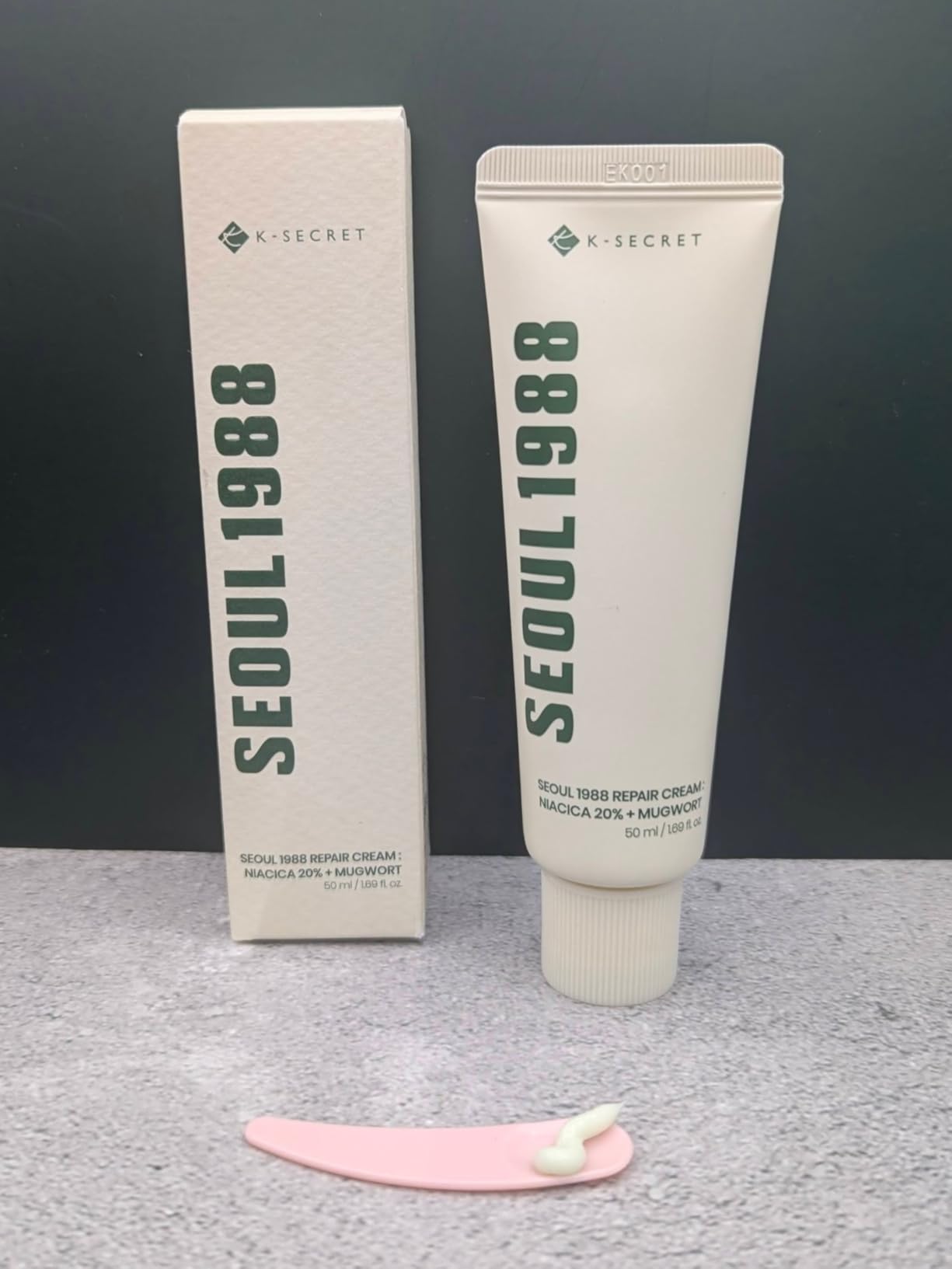 K-SECRET SEOUL 1988 Repair Cream – Soothing Moisturizer with Niacinamide and Centella Asiatica | Hydrating Barrier Cream for Sensitive Skin | Korean Skincare, 50ml / 1.69 fl oz