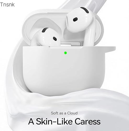 Miniatura 58 de Funda para AirPods 4, color rosa con kit de limpieza, funda de silicona suave para Airpod 4, compatible con Apple Airpods de 4ª generación 2024,