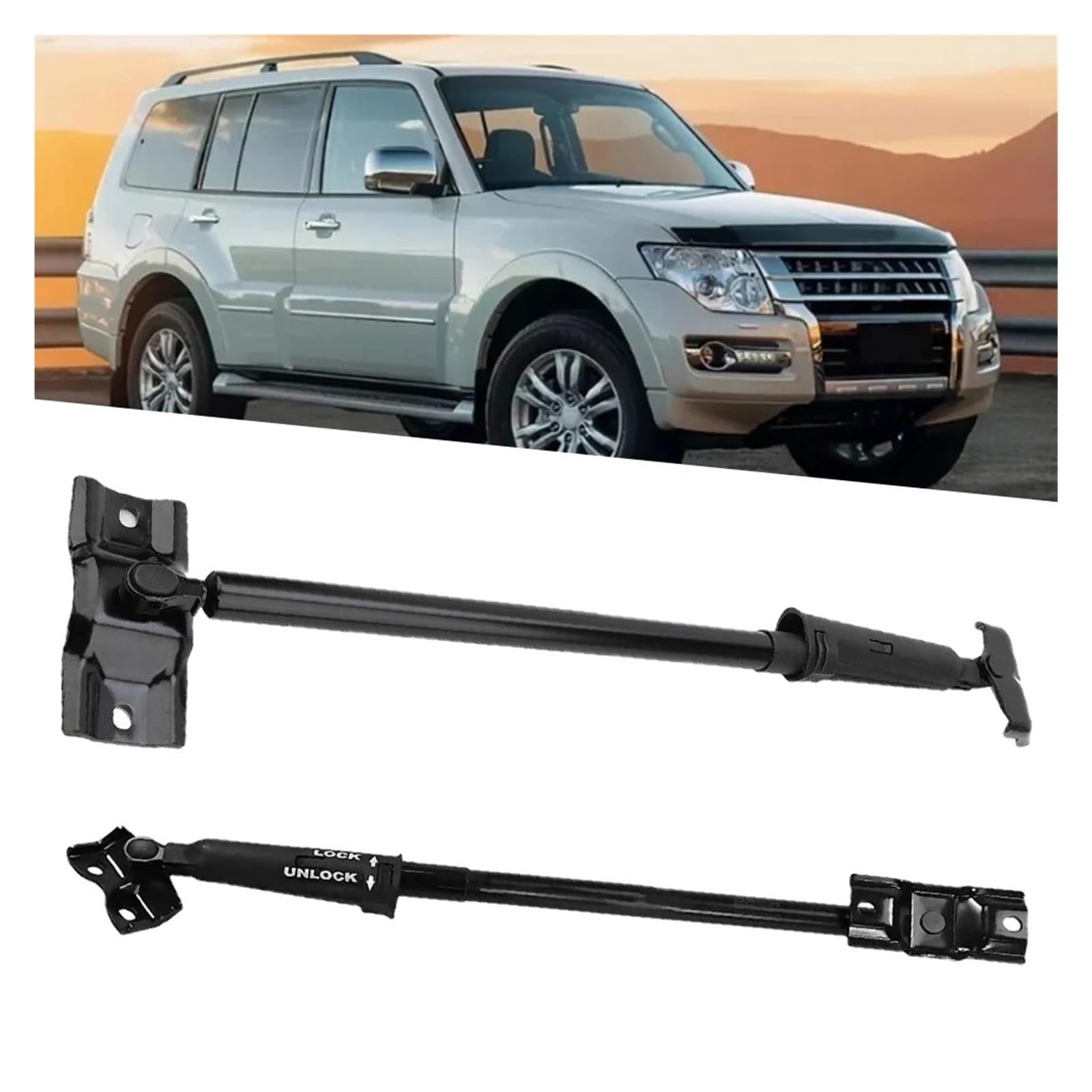 Verin Hydraulique Verin Gaz Pour Mitsubishi Pour Pajero Pour Montero IV 2006-2018 Hayon Porte Arrière Entretoises 5822A001 5822A020 Barre De Support Voiture