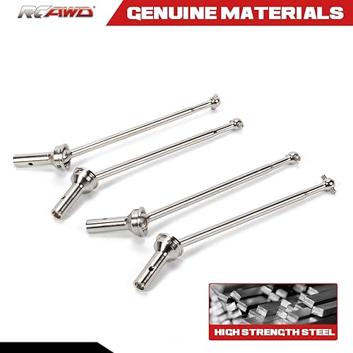 Miniatura 4 de RCAWD Eje de transmisión CVD para ARRMA 6S, 17 Mojave 6S y rodillos actualizados, ejes de transmisión de acero #45 de 4.291in con eje CVD Hop Ups
