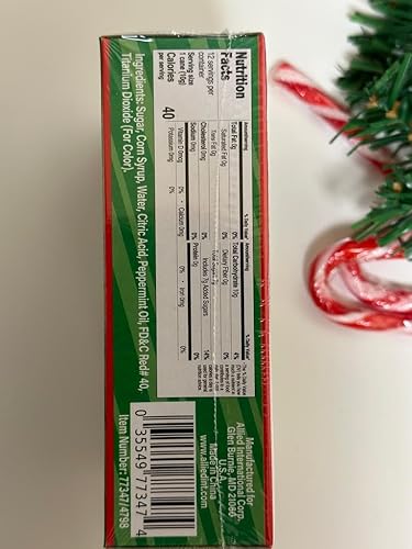 Miniatura 6 de Sabor a menta de bastón de caramelo, rayas rojas y blancas envueltas individualmente, folleto de ideas creativas y caja de golosinas Muchai incluida