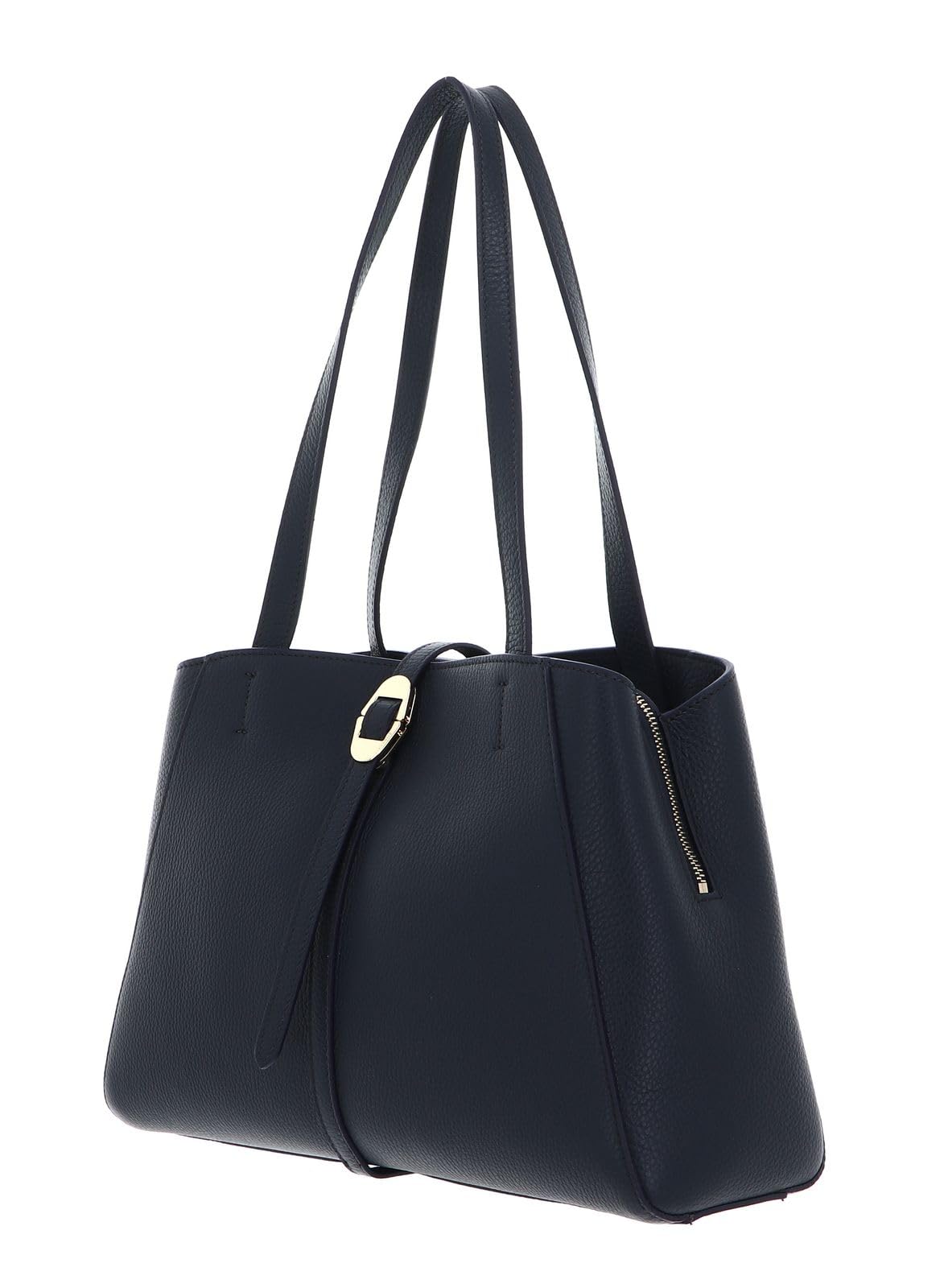 COCCINELLE Cuero bolso de hombro bolso shopper Chara Handbag Grained Leather Midnight Blue azul marino