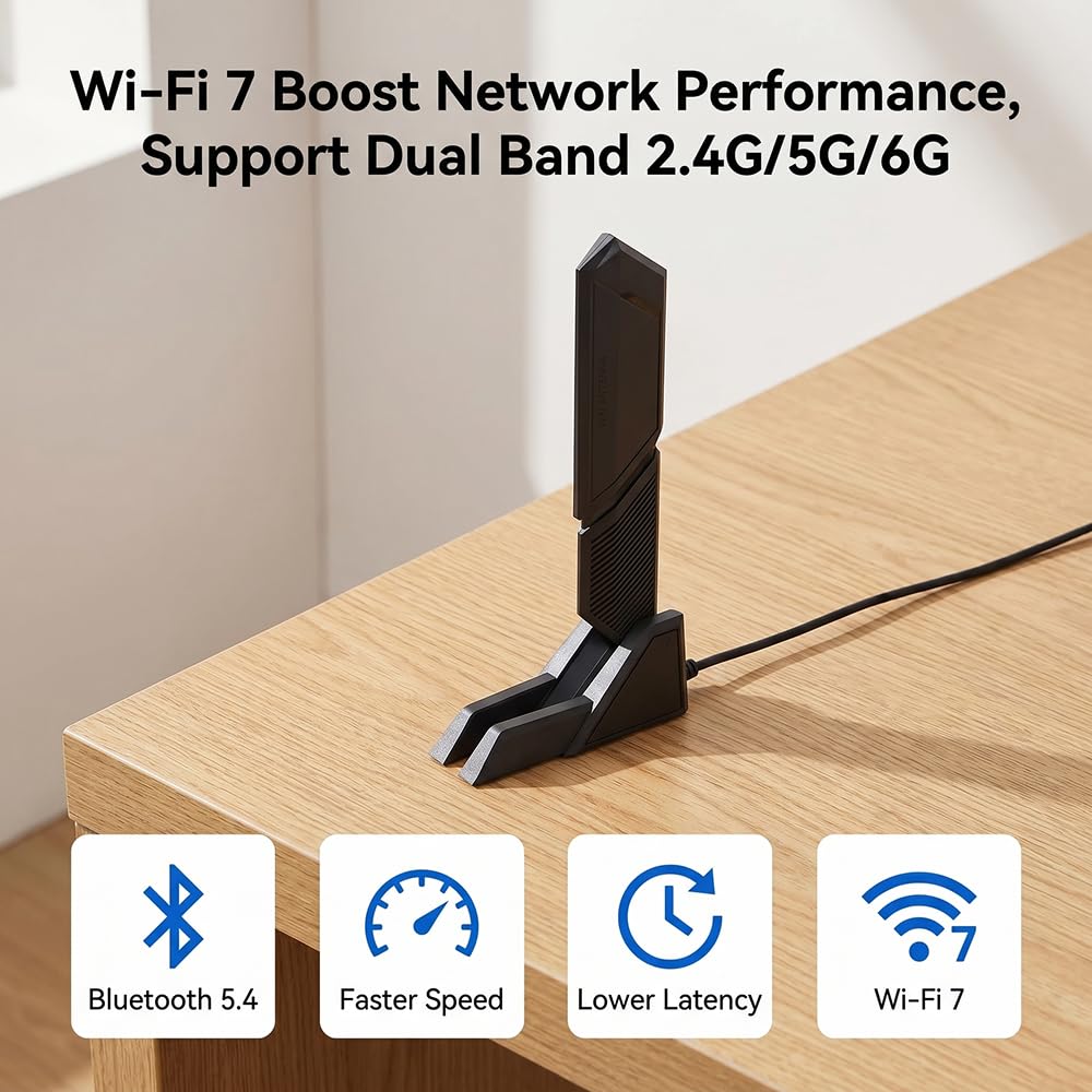 Antena WiFi 7 para portátil 2.4G 5G 6G Base magnética de doble banda para ASUS ROG Strix X870-I X870E-E X870-A/Prime X870-P/TUF Gaming X870-PLUS WiFi 6E WIFI7 PC computadora de escritorio
