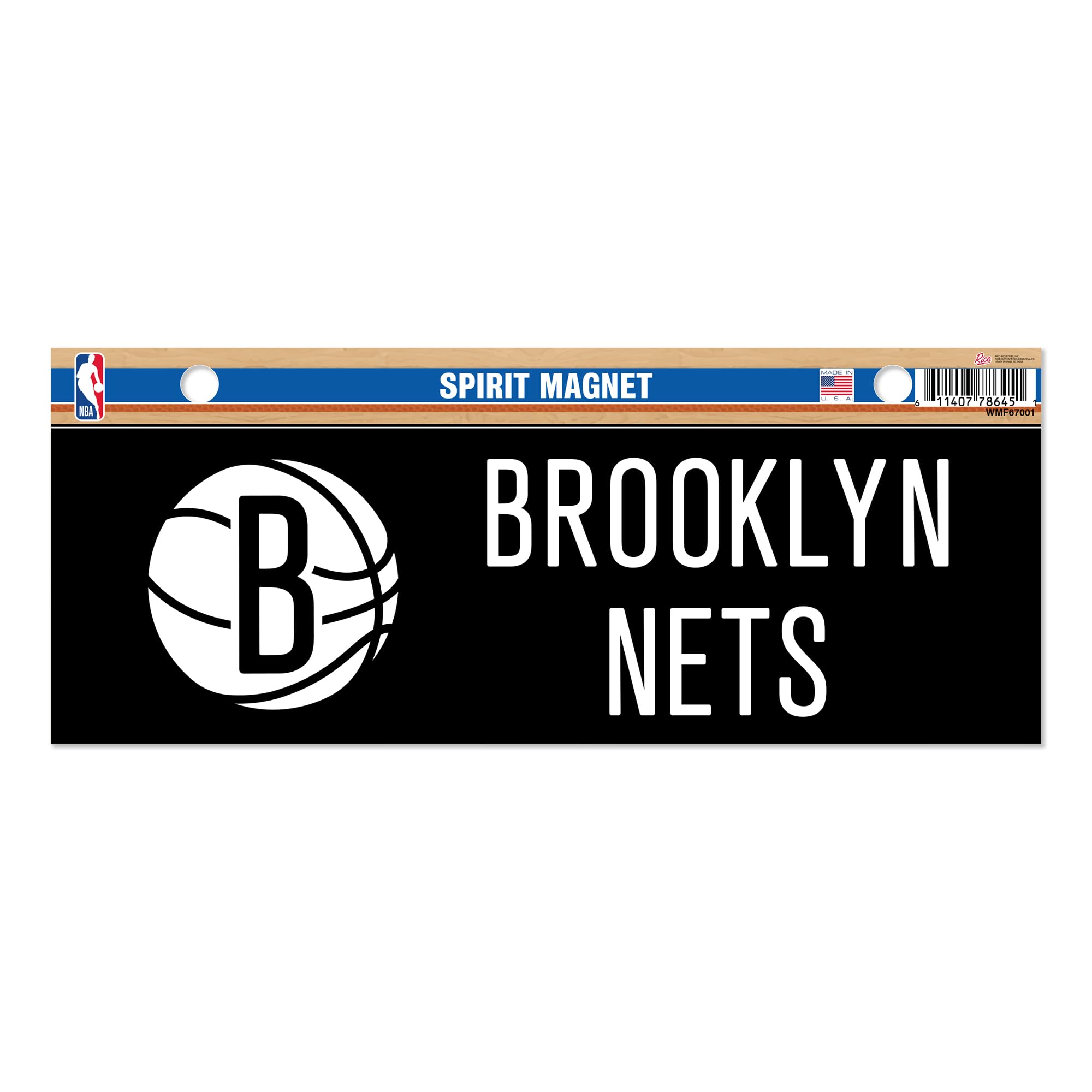 Rico Industries NBA Basketball Brooklyn Nets 4 x 10 Team Spirit Magnet - Car, Home Décor - Refridgerator, Office, Kitchen