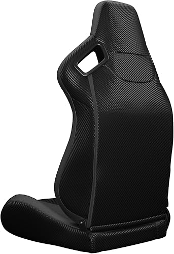 Miniatura 16 de 2 asientos universales ajustables de carreras con deslizadores dobles, asientos de cubo reclinables, 1 par de asientos deportivos para vehículos