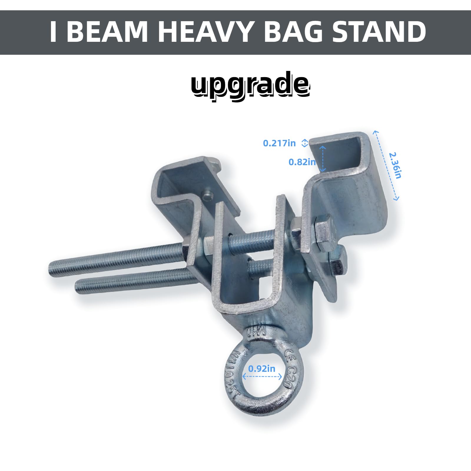 Heavy Bag Bracket I-Beam Heavy Duty Boxing Bracket Easy to Install Heavy Bag Steel Beam Clamps Boxing Steel Beam Clamps for Gyms (Upgraded and Widened 2.36