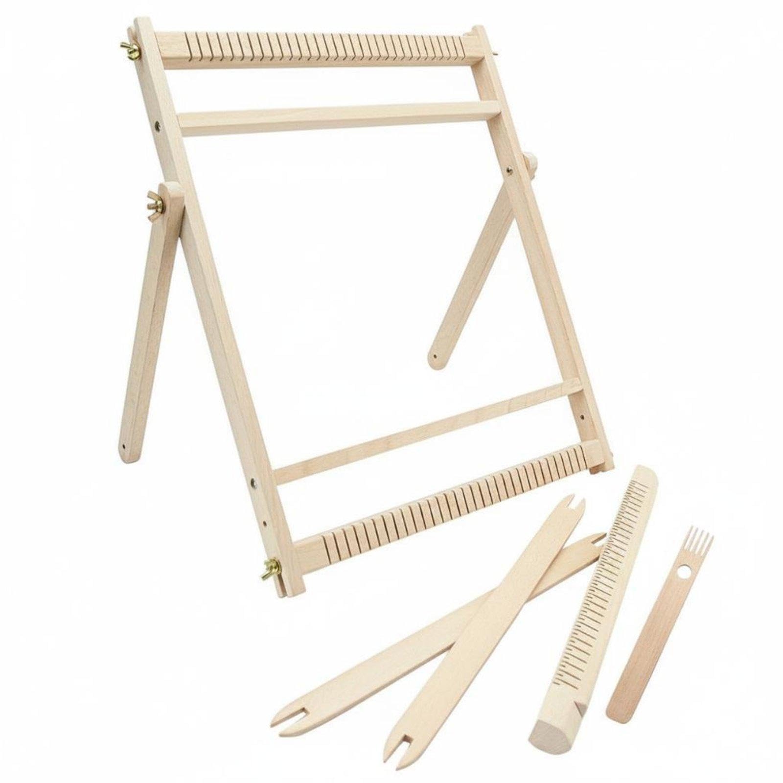 Standing Weaving Loom Includes Pick Floor Loom Beginner Friendly Wooden Weaving Frame for Beginners, Workshop|Crafts| Needlecrafts & Yarn| Weaving| Weaving Looms-image-21