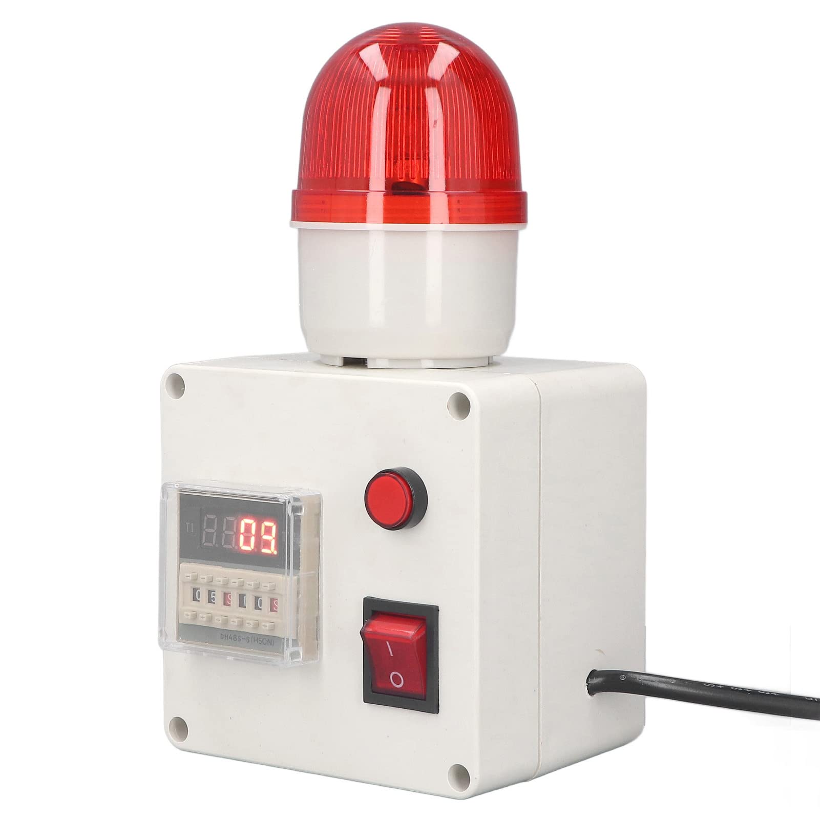 FTVOGUE Alarma Industrial Alarma de Sonido de Alto Decibelio Temporizador de Ciclo Sirena con Sincronización Programable de 6 Dígitos para Fabricación Procesamiento de Alimentos