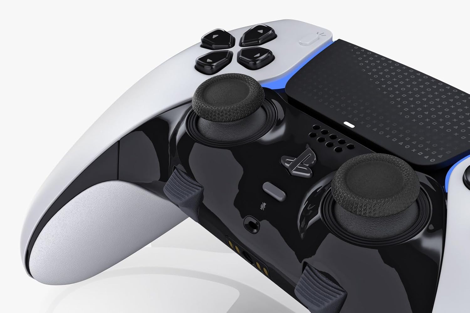 6 Stick Caps for PS5 Dualsense Edge Controller, Playstation 5 Pro Controller Accessories Stick Module Joystick Thumb Grips (Black)