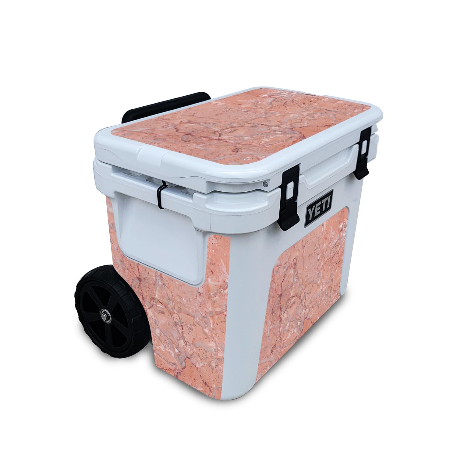 Skin Compatible with Yeti Roadie 32 Wheeled Cooler - Pink Marble - Premium 3M Vinyl Protective Wrap Decal Cover - Easy to Apply | Crafted in The USA by MightySkins