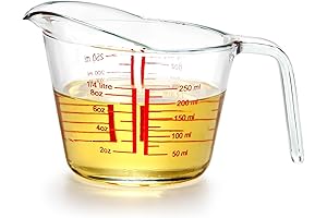 Highlight Spout Clear Glass Measuring Cup - Precise Measurement for Cooking and...