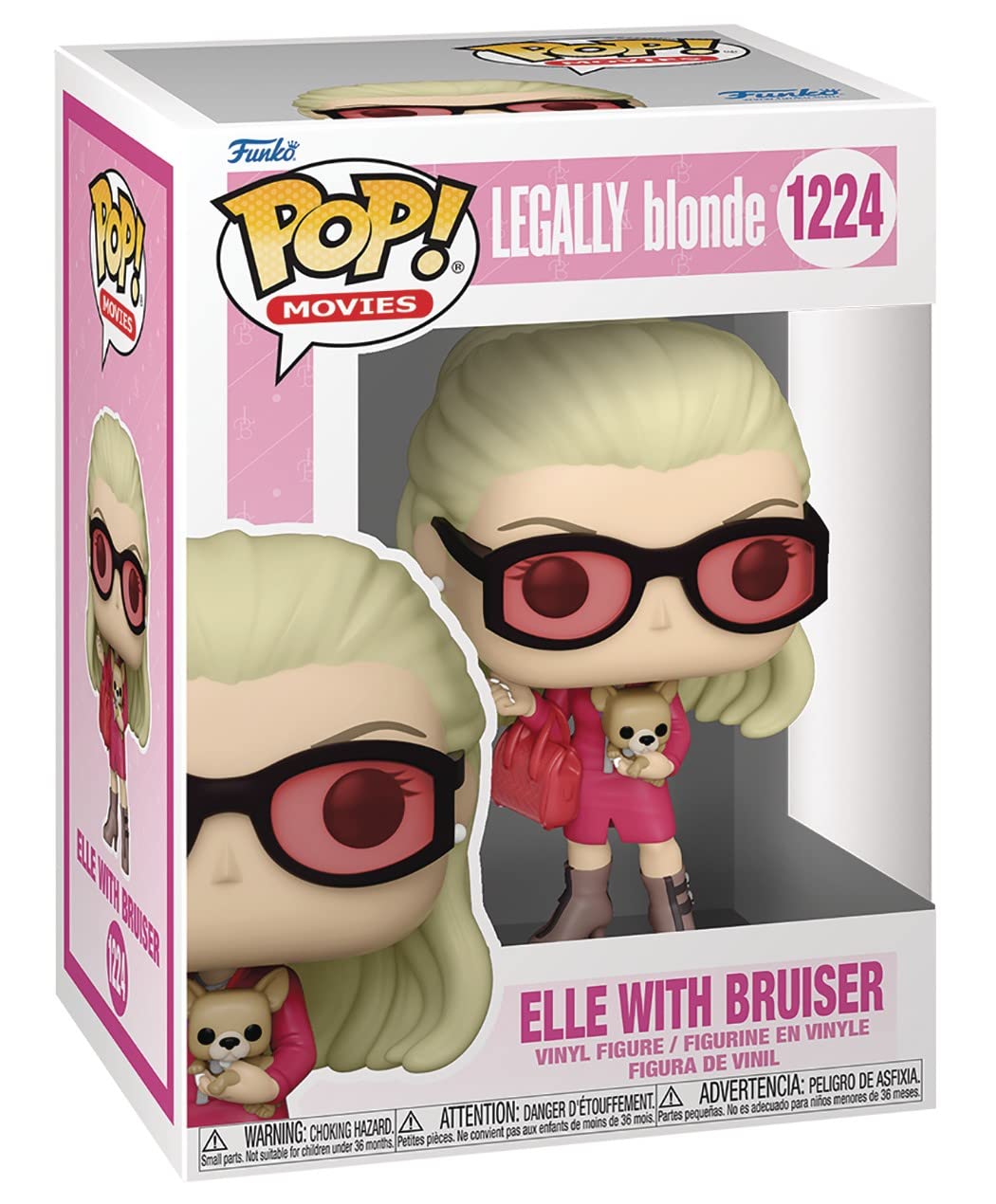 POP Legally Blonde - Elle Woods with Bruiser Funko Vinyl Figure (Bundled with Compatible Pop Box Protector Case), Multicolor, 3.75 inches