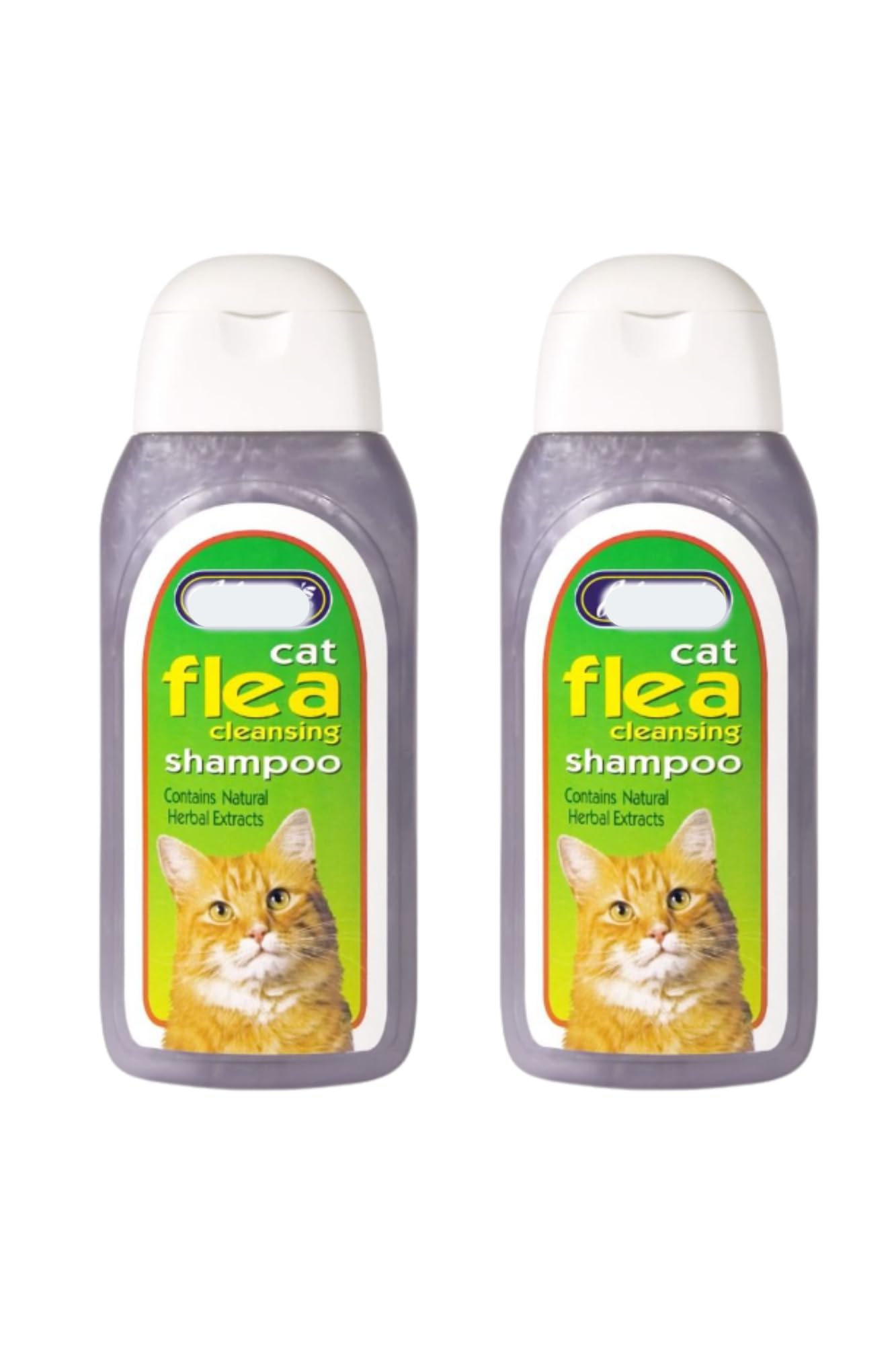 Cat Care Bundle - Cat Flea Cleansing Shampoo – Contains Natural Herbal Extracts, Gentle Anti-Flea Formula for Healthy Coat, 2 x 200ml Pack + E-Ficci Thank You Card