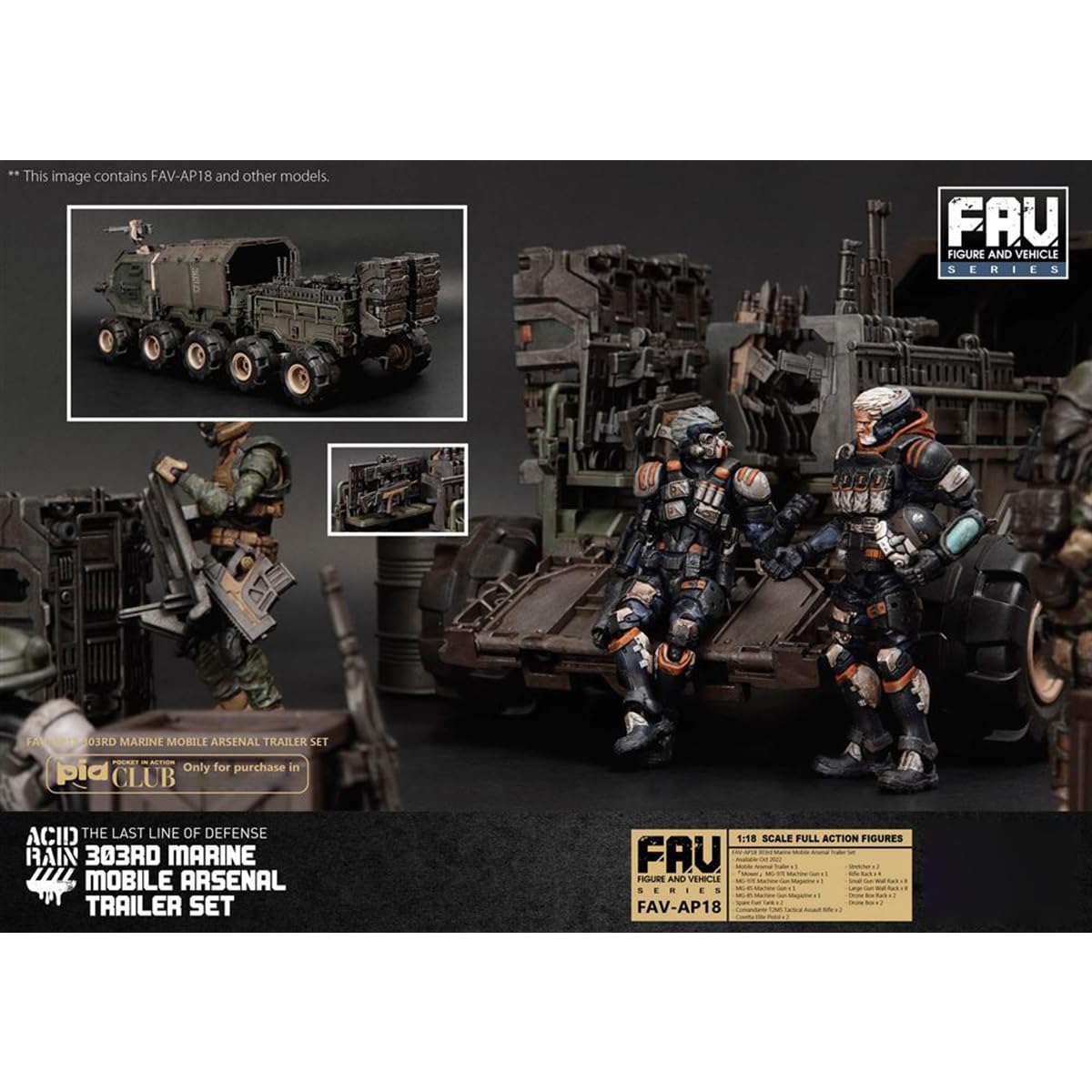 アシッドレイン　ACID RAIN 第303海兵隊 3個セット　パワーアーマー Amazon | HiPlay TOY ALLIANCE 1/18 ACID RAIN FAV-AP18 第303海産