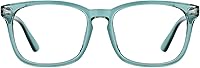 Vista 10 de TIJN - Gafas de bloqueo de luz azul - Armazón cuadrado de anteojos para estudiosos - Gafas de juego de computadora Anti Blue Ray
