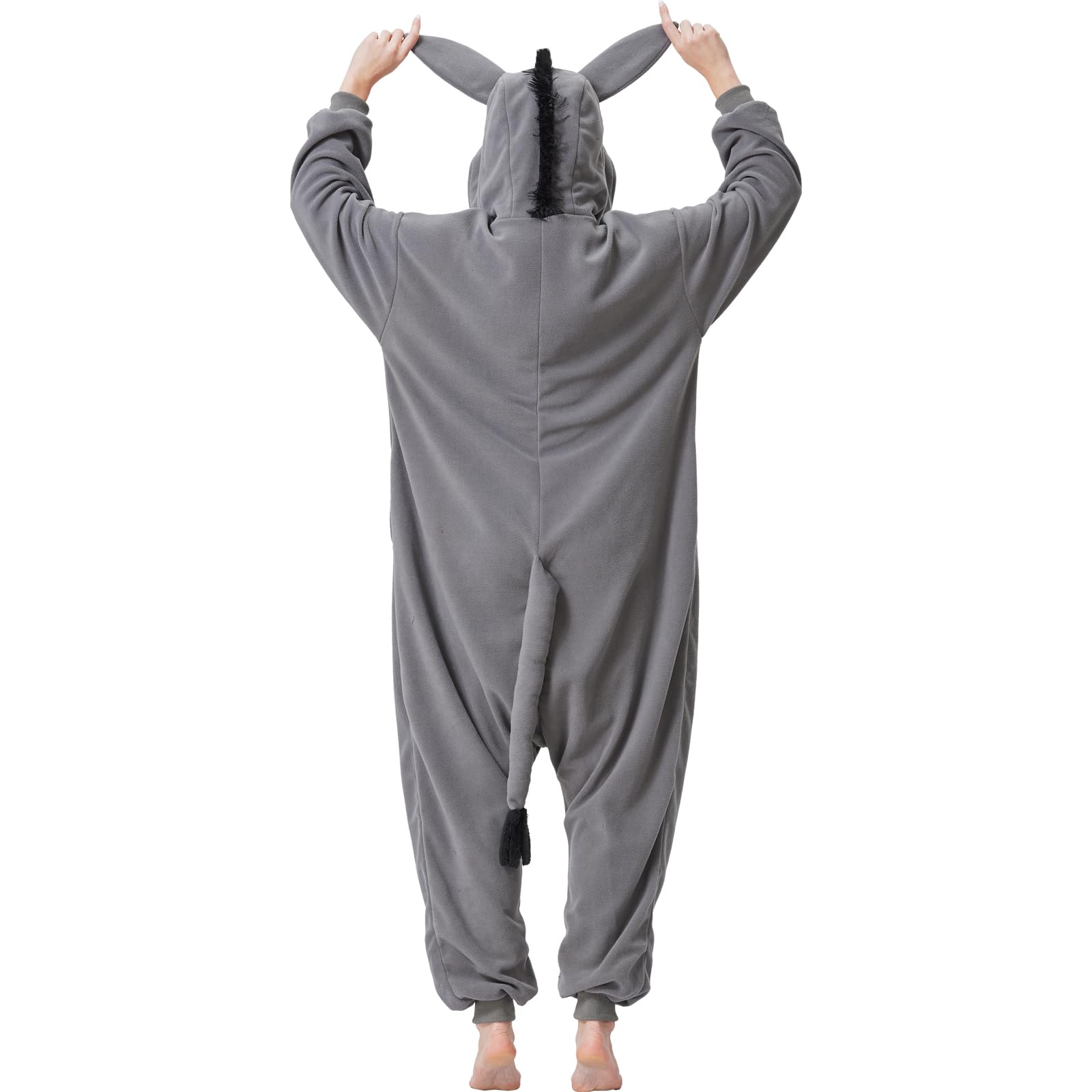 Pigiama intero unisex da asino per adulti, costume di Halloween o cosplay