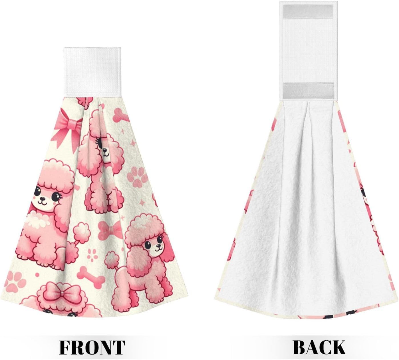 Cute-Poodle Hanging Hand Towel Kitchen Towel image 2