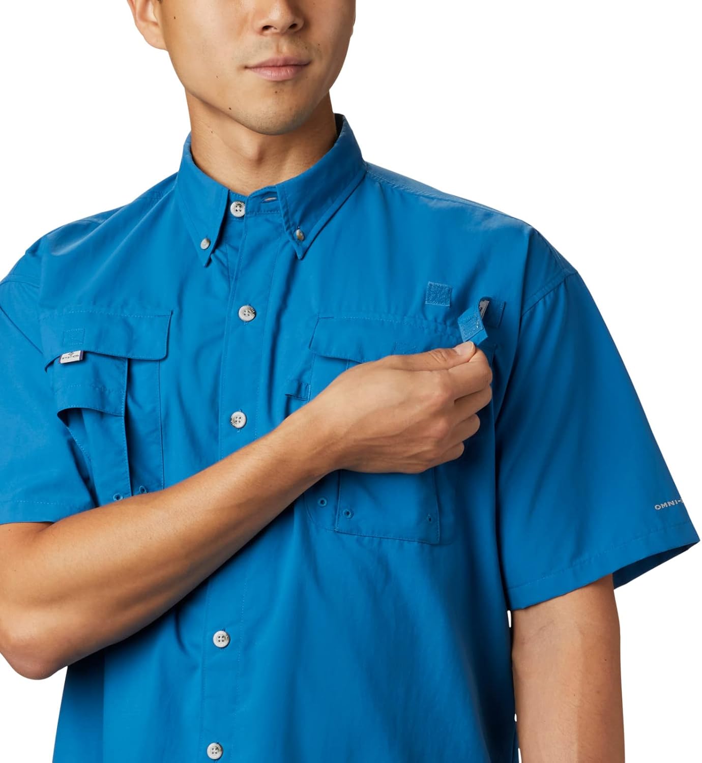 Columbia Men's Bahama Ii Short Sleeve Shirt Dark Pool Small