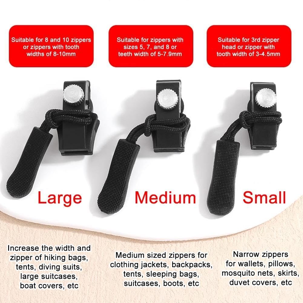 Zipper Slider Pull Fix Repair Replacement Puller - Instant Clip