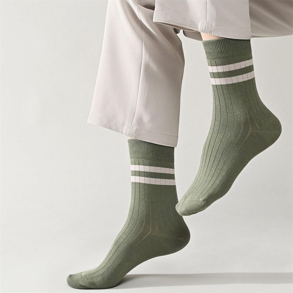 HBJWOV Socks, Men's Medium Length Socks, Sweat Absorbing Sports Socks, Student Socks