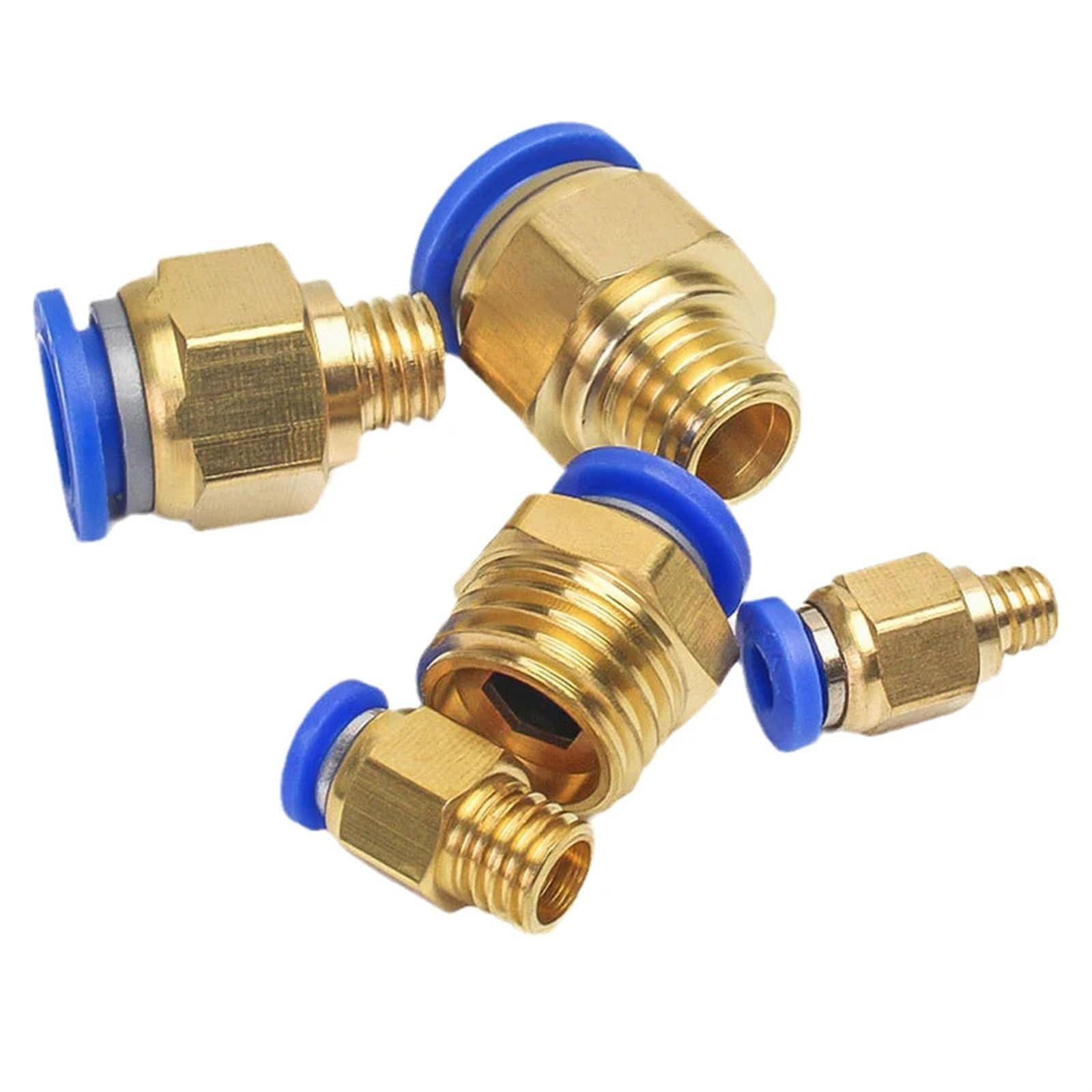 10 Teile/los PC4 6 8 10 -M6 M8x1 M8x1,25 M10x1 M10X1,5 M12X1,75 M16x2 Pneumatische Stecker Luftröhre Schnell-Release Gerade Durch (Color : PC4-M8)