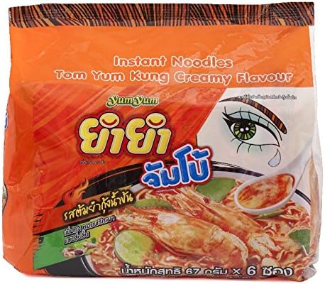 Yum Yum, Jumbo, Instant Noodles, Tom Yum Kung Creamy Flavour, net weight 67 g (Pack of 6 pieces)