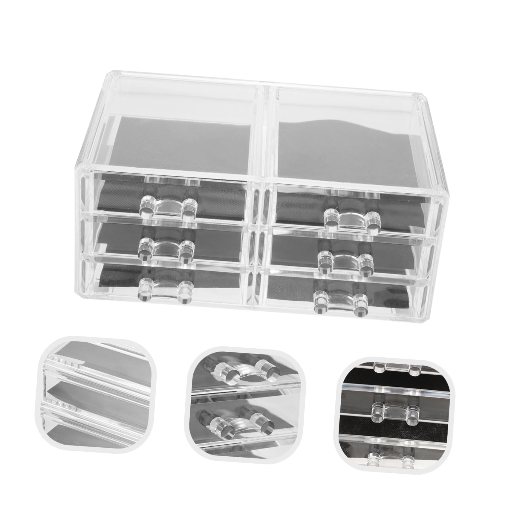 Transparent Organisateur de Maquillage Tiroirs en Acrylique, Grand