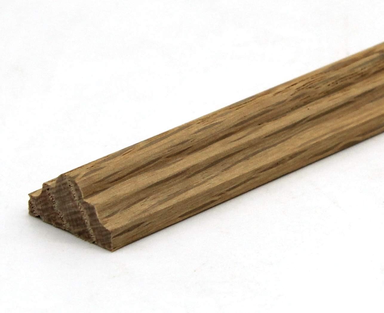 3/8" x 3/4" Red Oak Hardwood Panel Molding, Decorative Trim (6, 5 ft.)