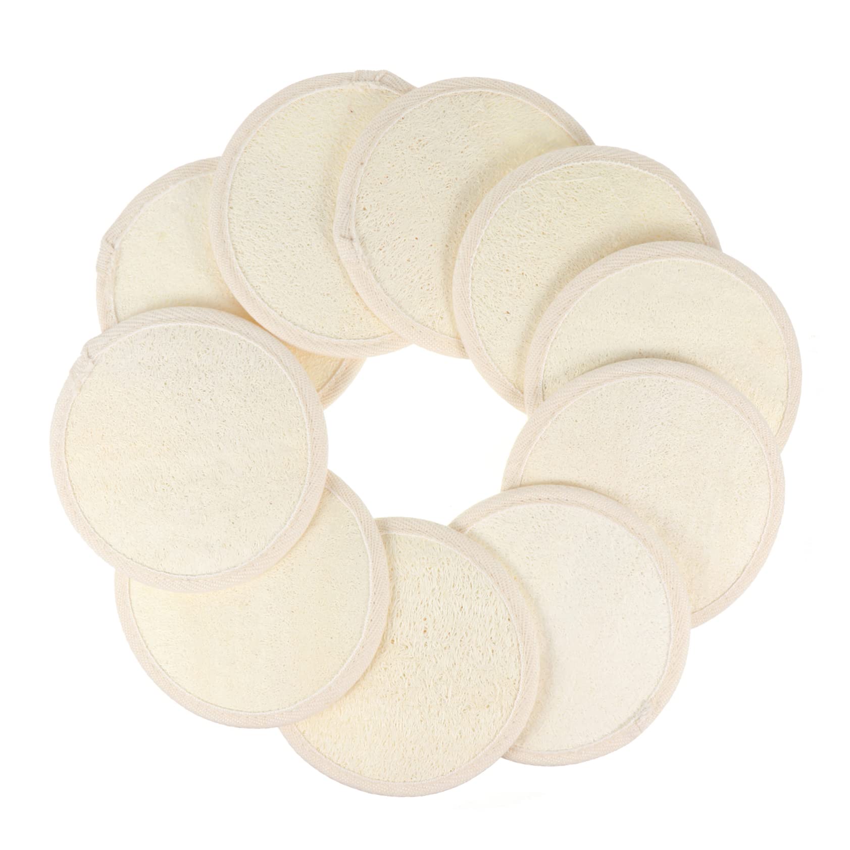 NOLITOY 10 Piezas Toallas de Baño Exfoliantes de Lufa Almohadillas Redondas para Ducha Accesorios de Lufa para Exfoliante Toalla para Baño