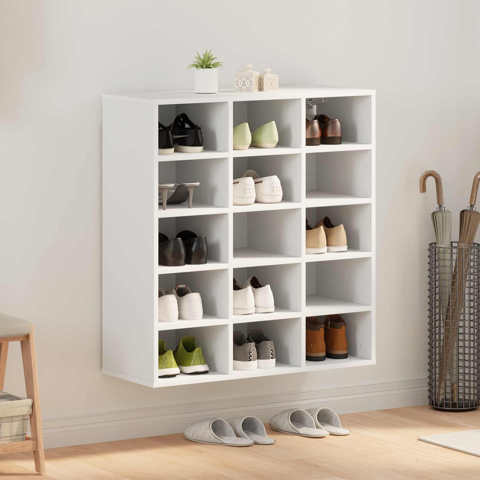 Cabinet à chaussures blanc compact pour en finir avec le désordre