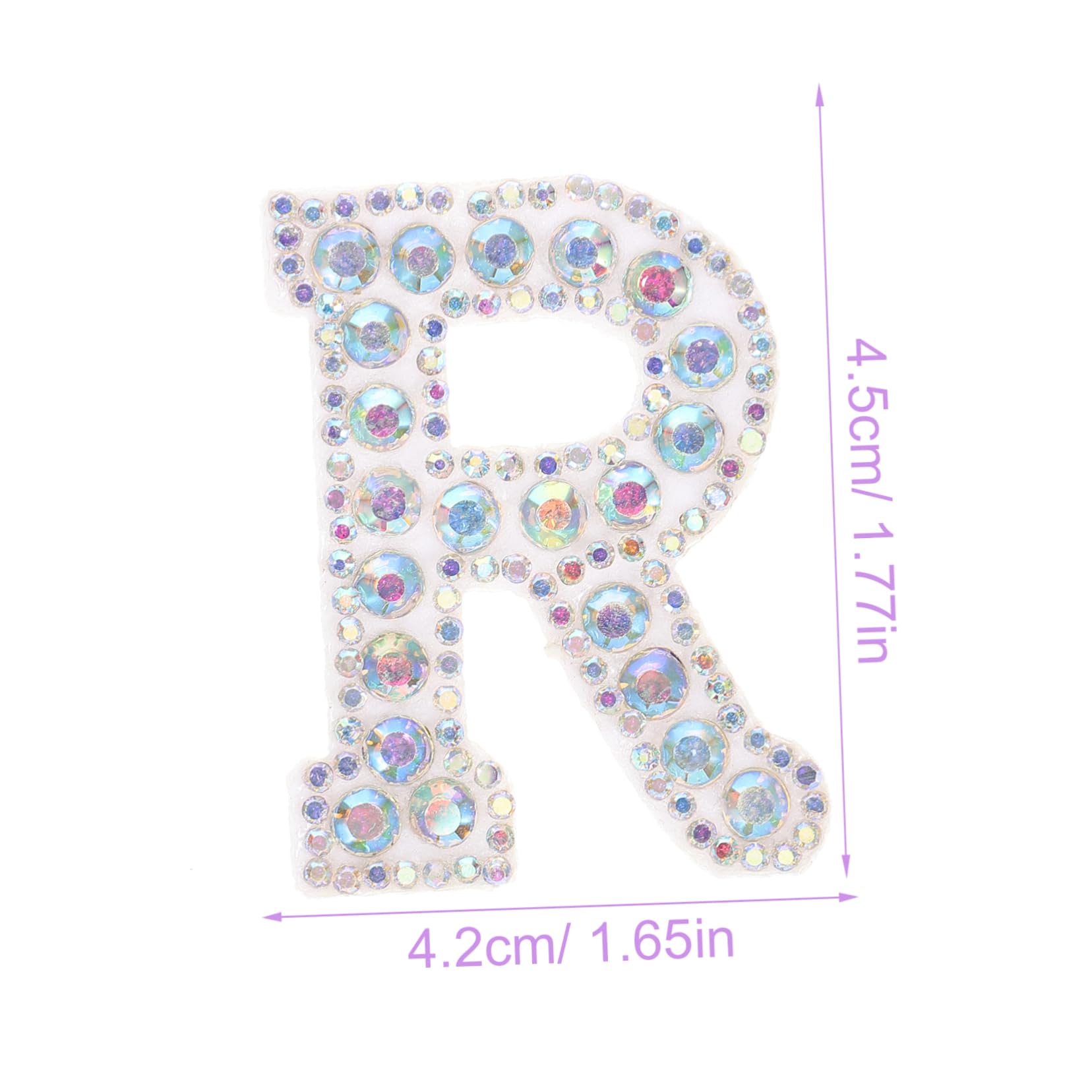 HOMSFOU Adesivi Con Lettere Diamantate A Caldo Per Lettere In Ciniglia Lettere Dell'Alfabeto Lettere Bastoncino Per Tessuto Lettere Ricamate Lettere Scintillanti Adesivi Per