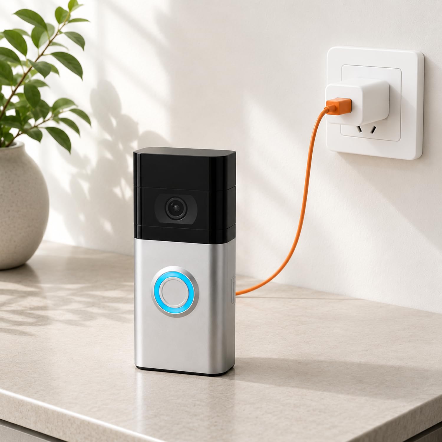Cable de carga micro USB compatible con Ring Video Doorbell 2/3/3 Plus/4, timbre de video lanzado en 2020, Doorbell Pro/Plus, batería de cámara, cable de carga USB A a micro, 1 m, color