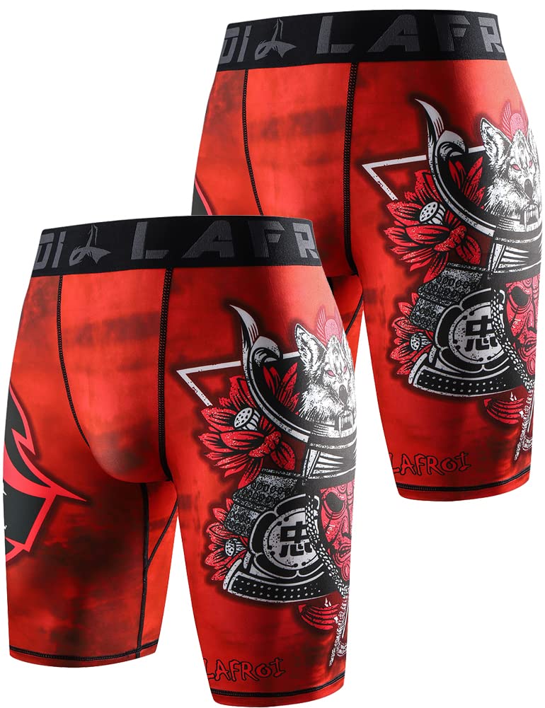 LAFROI Men's Quick Dry Cool Compression Fit Tights Shorts Waistband-YSK09