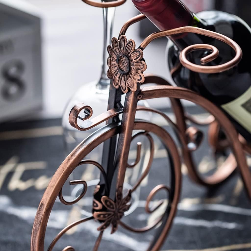 Rustic Wine Rack Free Standing Wine Rack Wine Glass Rack Wine Glasses Holder, Countertop Wine Bottle Rack Wrought Iron Wine Holder Decoration Wine Storage Racks