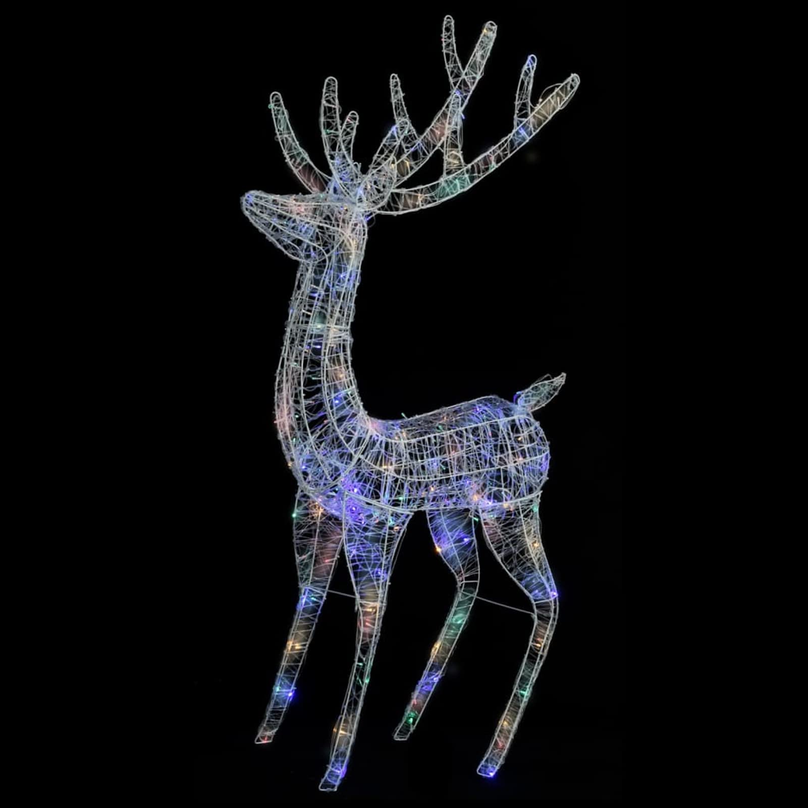 ShGaxin Rentier Weihnachtsdeko, Rentier Weihnachtsdeko, Rentier Außen, Rentier Beleuchtet Aussen, Weihnachts Außen, XXL Acryl 250180 cm Mehrfarbig