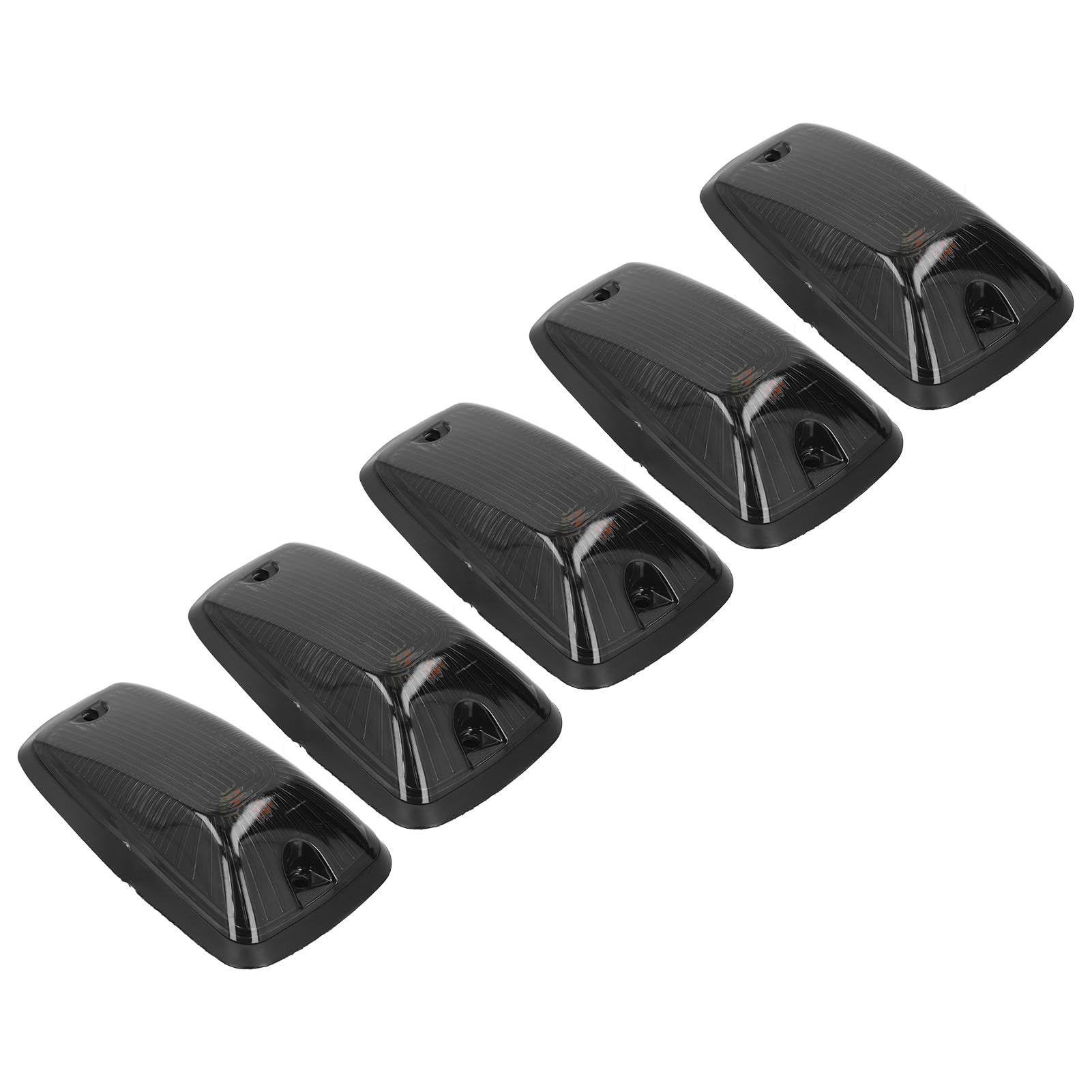 Fafeicy Luce LED per Tetto Cabina, Luce di Segnalazione Ambrata con Lente PC, Confezione da 5 DC 12V IP67 Base in Gomma per Tetto di Barca Yacht, Alta visibilità, Cablaggio Facile, Montaggio Stabile