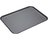 MasterClass Hard Anodised Aluminium Baking Tray, Oven Tin with Teflon, Non Stick Coating, 42 x 31 cm, Black