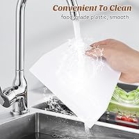 Vista 7 de Tofficu 2 raspadores de plástico para tartas, antiadherentes para glaseado, raspador de pasteles, raspador de tazón, raspador de masa, herramientas