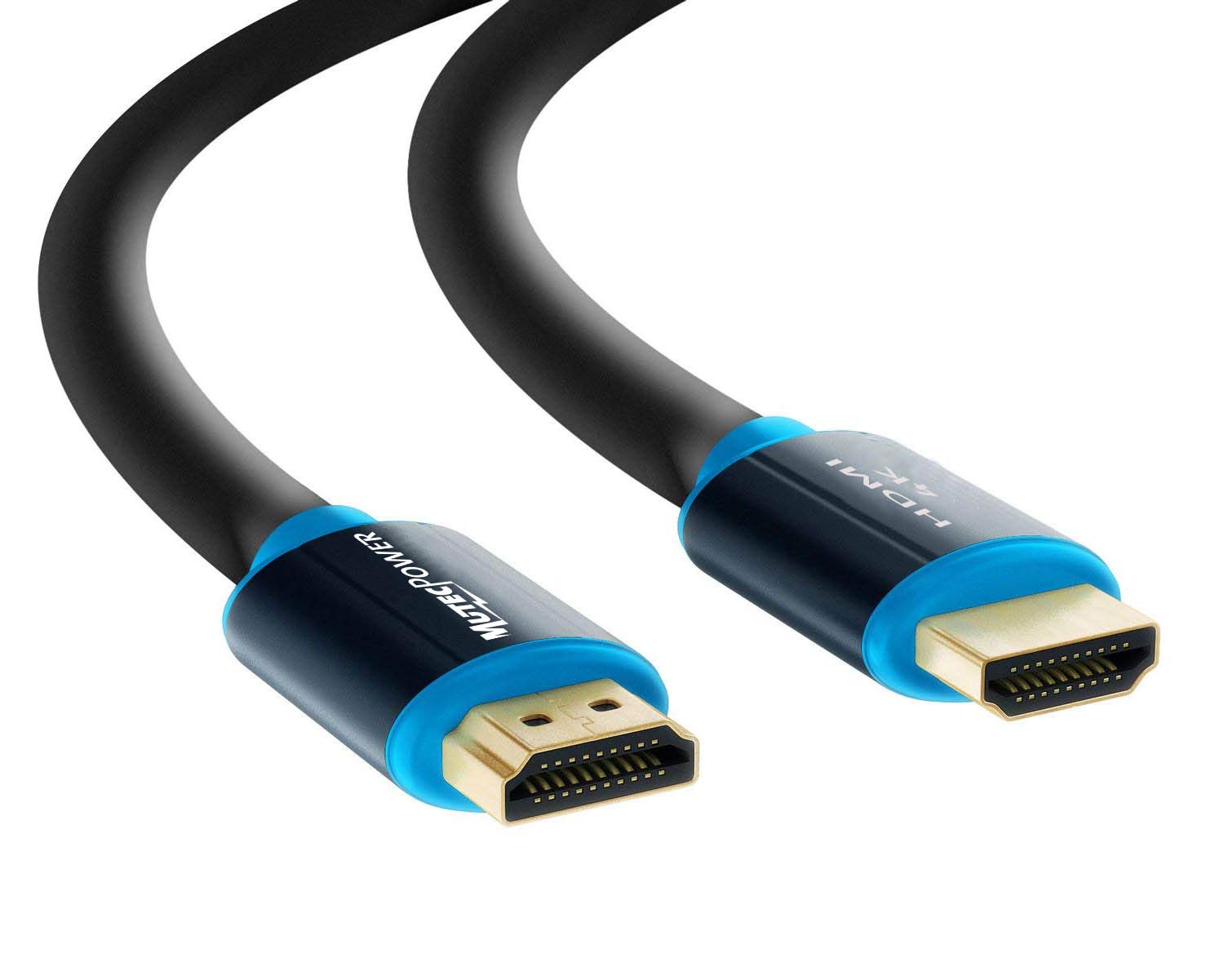 MutecPower 2 STÜCK 15m HDMI Kabel 2.0 - High Speed mit Ethernet 4Kx2K/60HZ Ultra HD 2160p/Full HD 1080p - 3D/ARC/CEC - Kabel 3-Fach geschirmt - Schwarz 15 Meter