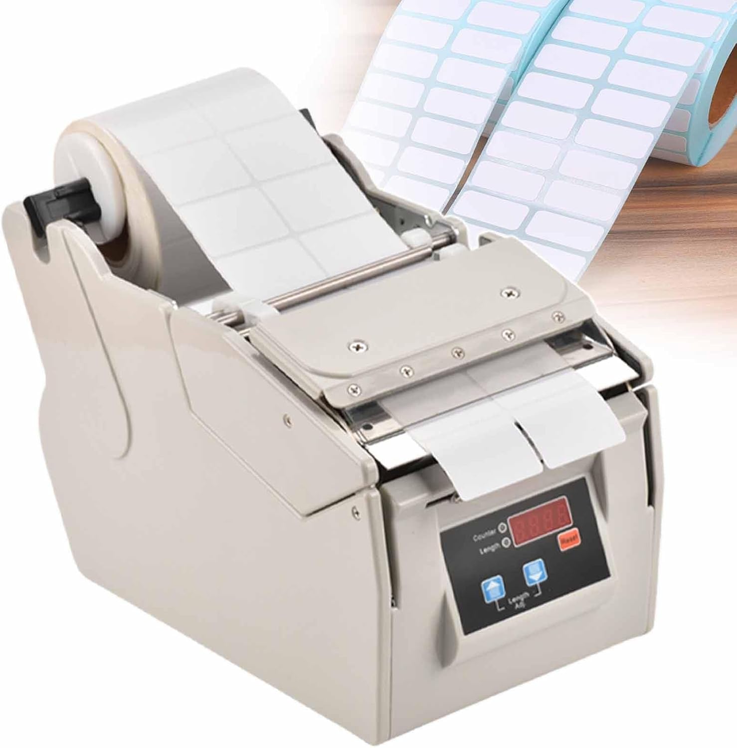 Automatic Label Dispenser, Commercial Label Stripper Separating Machine, with Digital Display, 5-100 Mm Label Width and Speed Control 130 Mm/S