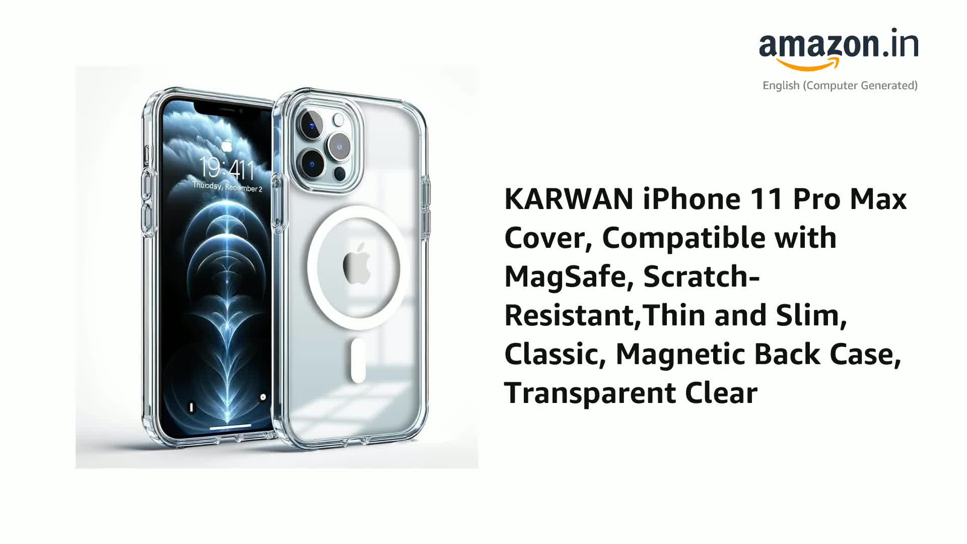 iPhone11 ProMax 256GB シルバー & カバー & フィルム KARWAN Plastic iPhone 11 Pro Max Cover, Compatible with Magsafe