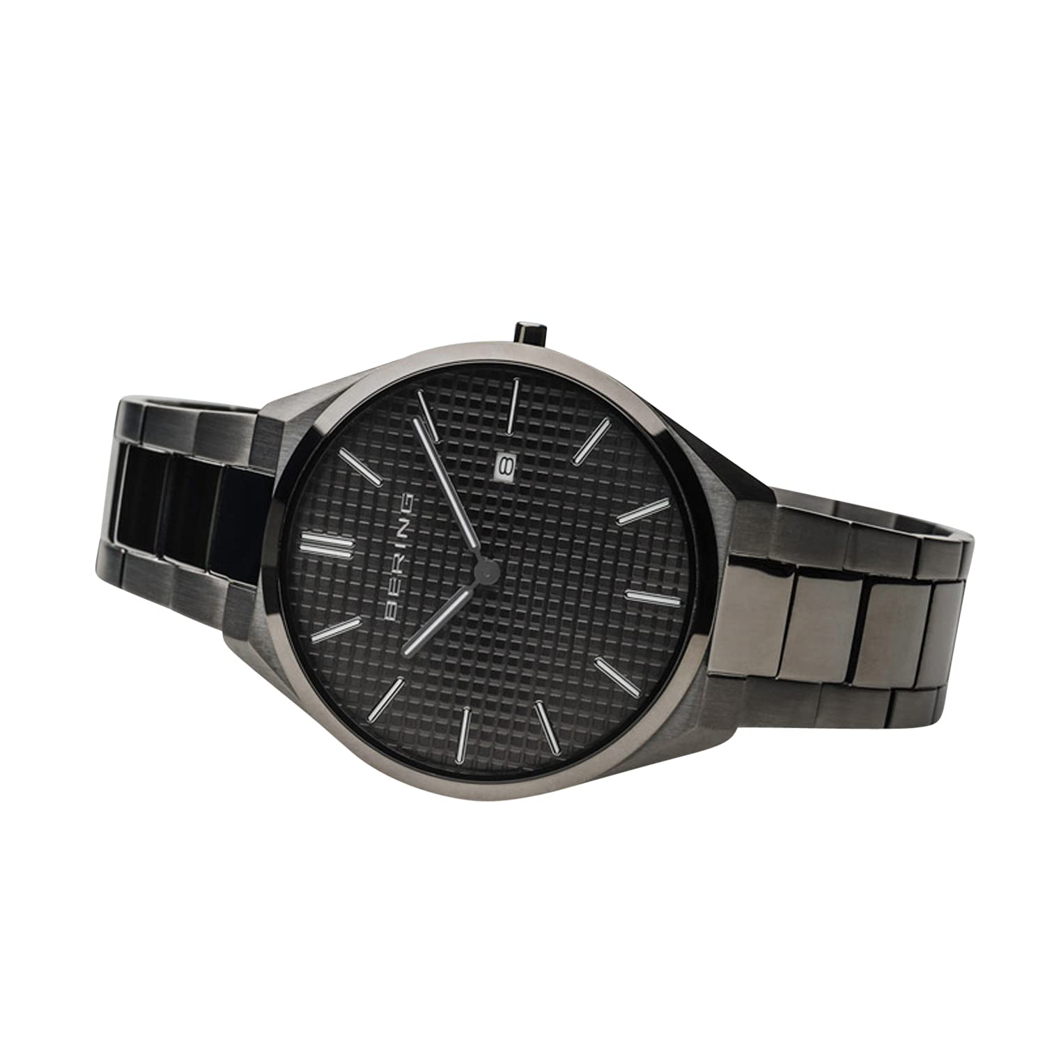 BERING Herren Uhr analog Quarzwerk mit Edelstahlarmband 17240-777