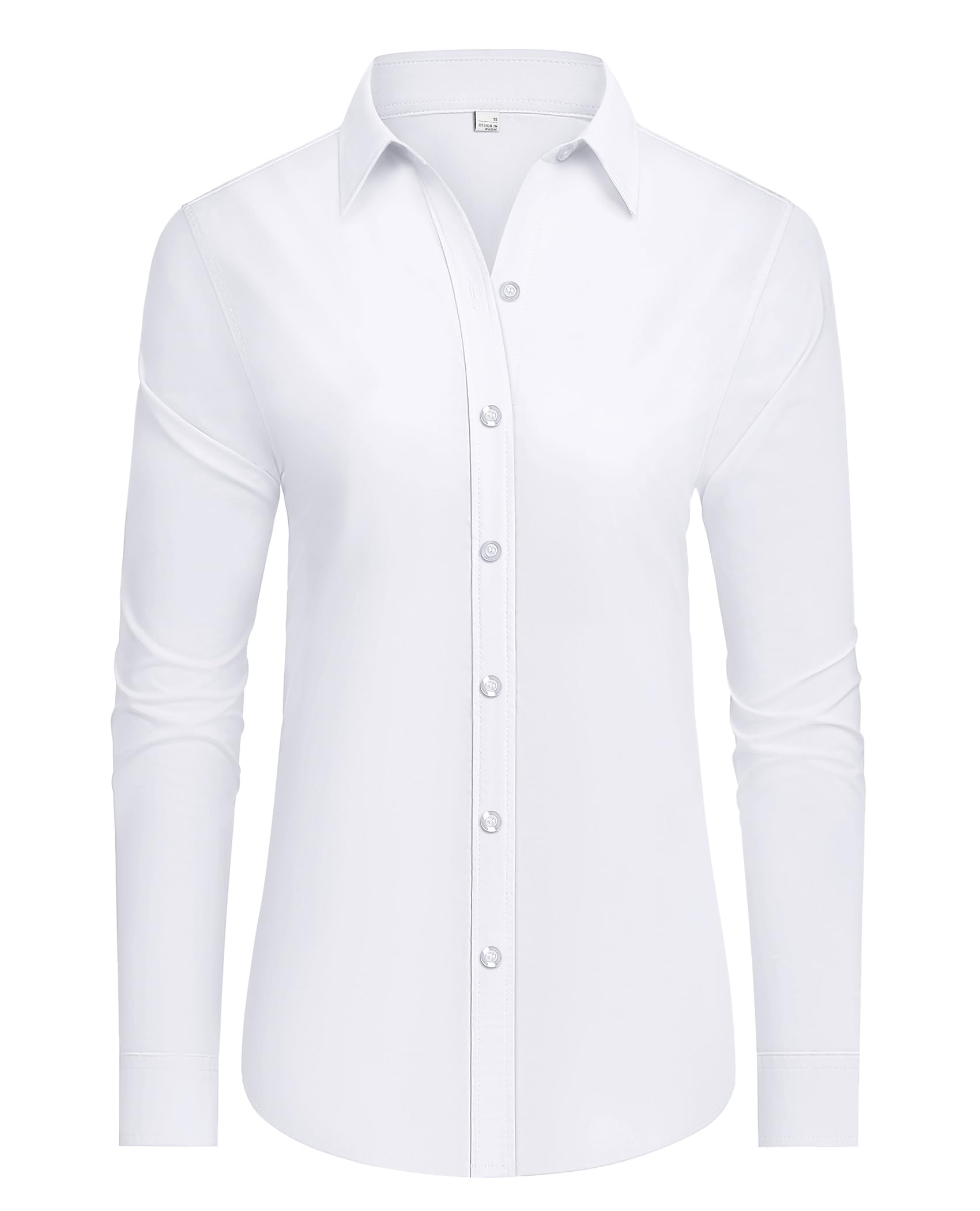 siliteelon Button Down Shirts Dress Shirts for Women Long Sleeve Womens Work Shirts Regular Fit Cotton Dress Shirts